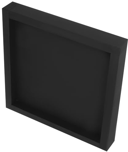 IMIKEYA Thicken Plastic Flowerpot Tray Square Shape with Leakproof and Anti-slip Bottom, Plant Pot Base Plate for Indoor and Home Use, Sturdy Black Plastic Tray for Vase and Flowerpot