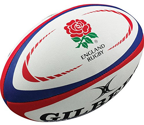 Gilbert England Rugby Replica Ball - White/Red, Mini