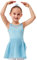 tanzmuster ® Wickelrock Mädchen Ballett - Emma - aus transparentem Chiffon - lockerluftiger Ballettrock zum Binden für Kinder in hellblau, Größe:128/134