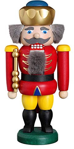 Seiffener Volkskunst Nussknacker König rot 20 cm (rot)