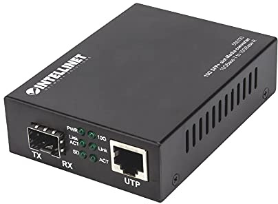 10GBase-T to 10GBase-R Media Converter, SFP+ Slot and RJ45 Port