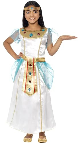 Smiffys Deluxe Cleopatra Girl Costume in White Size: Medium