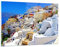 ARTTOR Wandbilder Dekoration Wohnzimmer Griechenland insel tourismus santorini Bilder auf Glas 120x80cm Glasbild Schlafzimmer Küche Deko Wand Kunstdruck Art Groß XXL Wanddeko Modern GAA120x80-2651