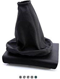 myshopx Schaltmanschette Schaltsack aus Echtleder schwarz SA29