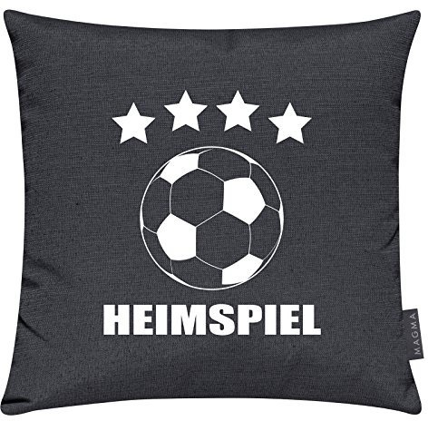 Magma-Heimtex Kissen Fanartikel Heimspiel Fußball WM Made in Germany (anthrazit)