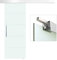 HOMCOM Puerta Corredera Cristal Puerta Deslizante de Vidrio Puertas de Interior Puerta de Granero Estilo Granero 75x210cm