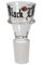 Black Leaf Bong-Zubehör: Wasserpfeifen-Kopf, Glas-Kopf, Steckkopf konisch | NS 19 (18,8mm) | Glas, klar | Rillen-Kopf mit Rinne für 25 mm Einlege-Siebe, mit Rollstopp
