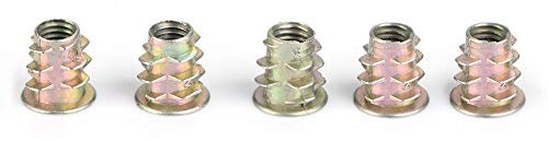 Tuercas hexagonales Inserte tuercas Aleación de zinc Madera Tuercas hexagonales Tuercas de muebles de madera M4 / M5(M5*10 100PCS)