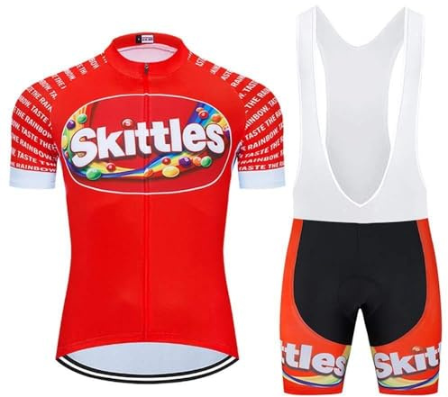 Herren Radtrikot Set, Atmungsaktiv Quick-Dry Kurzarm Radsport-Shirt +20D Gel Shorts