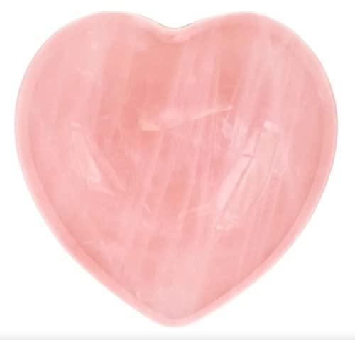 Quarzo rosa a forma di cuore, minerale autentico al 100%, cristallo di amore incondizionato - Guarigione del chakra del cuore