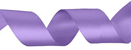 WedDecor Nastro viola lilla per confezioni regalo, 3 mm x 25 m di nastro in raso di poliestere double face, per Natale, matrimonio, fiocco per capelli, decorazione torta di compleanno