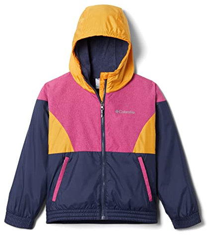 Columbia Lined Windbreaker Coupe-Vent doublé Side Hill, Nocturne/Fuchsia/Mangue, L Garçon