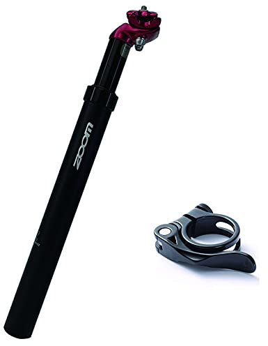 RUJOI Fahrradsattelstützen, verstellbare Federsattelstütze 27,2 mm 31,6 mm Aluminium Sattelstütze für MTB Rennrad, Schnellspanner-Sattelstützenklemme im Lieferumfang enthalten