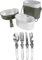 normani Outdoor Geschirr-Set inkl. BW Kochgeschirr und 5-teiligem Besteck - Rostfrei und feuerfest Farbe Olive
