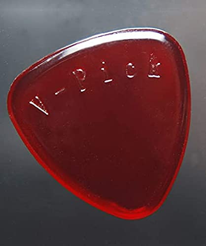 V-Picks™ »FREAKISHLY LARGE ROUND - GUITAR AND MANDOLINE PICK« Plektren für Gitarre und Mandoline - 3.0mm - Farbe: Ruby Red