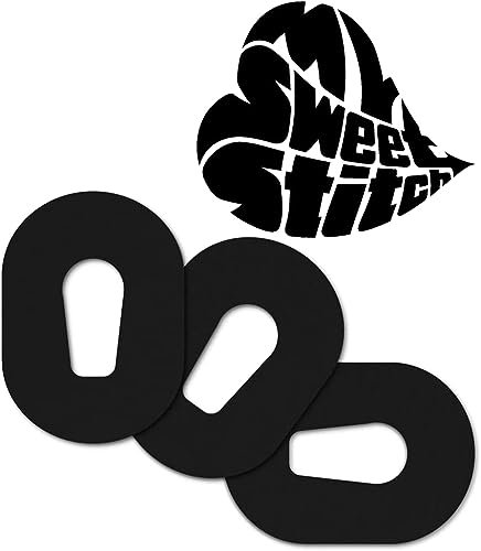 MySweetStitch 25 x Dexcom G6 Pflaster, Overpatch Ø 70 x 55mm, wasserfest, atmungsaktiv, hautfreundlich, Made in Germany, Schwarz