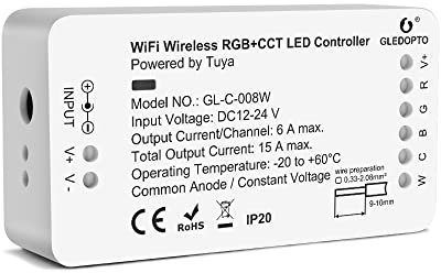LED ZigBee Controller Steuergerät für LED Stripe einfarbig, CCT Warmweiß Kaltweiß, RGBW oder RGBWW und RGB+CCT WRGBWW (Wifi Controller)