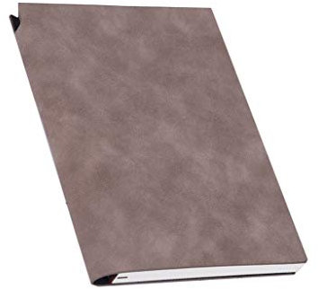 XXZY Notebook A5 Pelle Morbida Giornale di Scrittura Carta con Penna Slot qualità Blocco Note for Studente Ufficio Ufficio riunione riunione Libro (Color : Grigio)