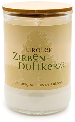 Tiroler Zirbenkissen Zirbenkerze mit Zirbenholzdeckel natur - Kerze - Zirbe - 4891970031