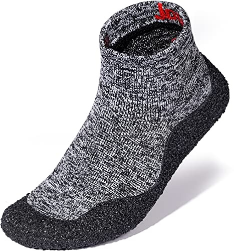 Joomra Womens Barefoot Sock Shoes Mens Minimal Water Footwear W5/M4 Grey