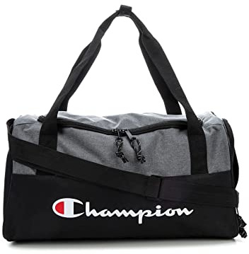 Champion Logo Duffel Bag, Grau/Schwarz/Weiß, Einheitsgröße