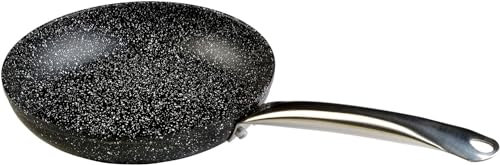 WECOOK! Granite Sartén Aluminio Forjado 22 cm, Inducción Completa, Antiadherente Ecológico Piedra sin PFOA, Mango Acero Profesional, Apta Todas las Cocinas, Vitrocerámica, Gas, Horno