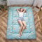 MAXYOYO Japanische Bodenmatratze Futonmatratze, Verdicken Tatami Matte Isomatte Faltbare Roll-Up Matratze Schlafsaal Matratzenauflage Bodenliege Kissen Bett (Grün Floral, 90 x 200 cm)