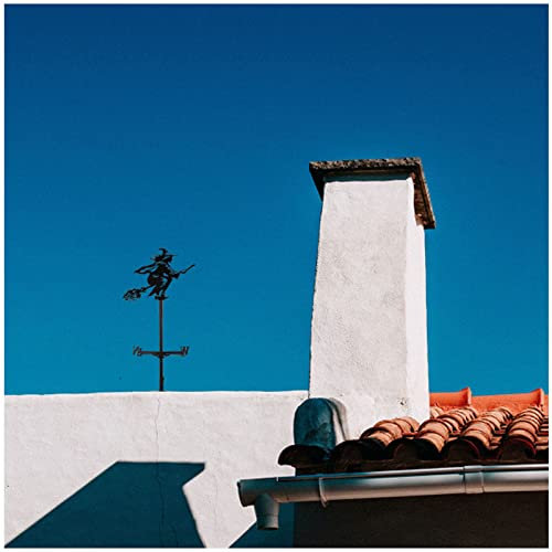 VVLXRIC Wetterfahne Hexe, Weathervane, Hexe aus Gusseisen Garten Dekorationen, Wetterhahn FüRs Dach, für Halloween Garten Balkon Rasen Garten Dekoration