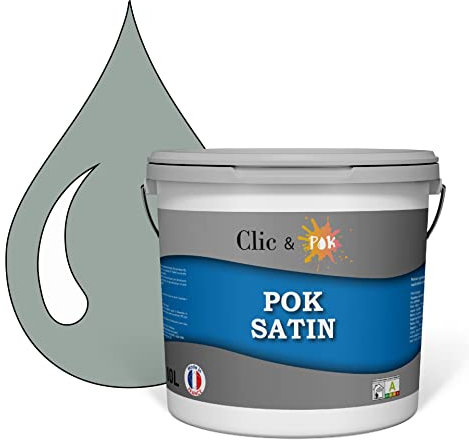 POK SATIN : Peinture Satin Lessivable Eléphant 100m² - 10L