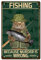CREATCABIN Cat Metal Tin Sign Fishing Because Murder is Wrong Poster en Métal Vintage Retro Art Mural Hanging Iron Painting Plaque Funny Animals for Home Kitchen Bathroom Wall Art Decor 8 x 12 Pouce