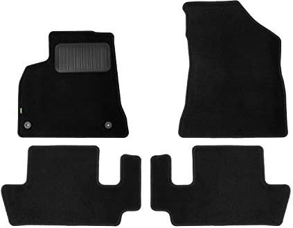 Passgenaue Textile Fussmatten KLEVER Designed für Peugeot 3008 2008-2017, Wagon, 4 TLG.
