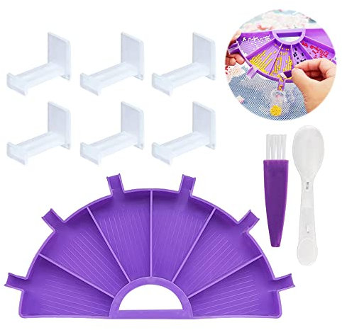 Diamond Painting Accessories Kit - 9 Pcs Diamond Art Accessories Set Plastic Sorting Trays for for DIY Crafts & Nail Art