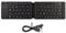ANCLLO Mini Teclado Inalámbrico Teclado Plegable Bluetooth 3.0 Ultra Delgado Recargable Compatible con iOS Android Windows Smartphone Tablet Laptop