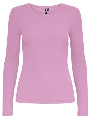 PIECES Damen Langarmshirt,Pastel Lavender,S