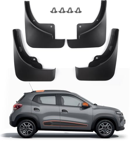 LFOTPP Dacia Spring Electric 2022-2024 2025 Auto Schmutzfänger, Dacia Spring Kotflügel Zubehör ABS Kunststoff Vorne und hinten Spritzschutz Radschutz, Bohrung Erforderlich (4 Stück)