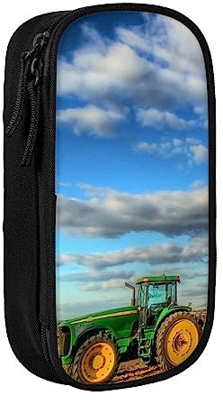 OHWODA Fantasy Farm Traktor gedruckt Große Kapazität Federmappe, langlebige Bleistifttasche, tragbare Schreibwarentasche, Schreibtisch-Organizer