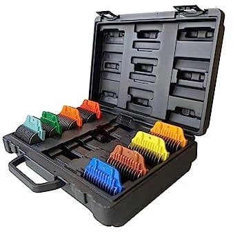 Show Tech Pro Wide Snap-on Comb Kit - 8 Combs & #30 Wide Blade in Carry Case | Complete Dog Grooming Solution