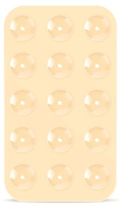 lasuroa Silicona Soporte para Teléfono con Ventosa, Doble Cara Ventosa para Movil Agarre Adhesivo Multiusos Funda para Teléfono con Ventosa para Ducha Espejo Coche Selfies (Amarillo)