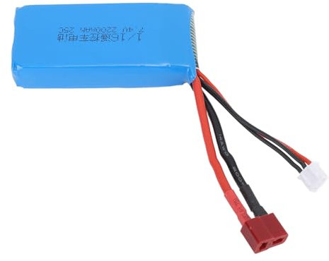 Dilwe Batería Ni MH de 6V y 2200mAh para Vehículos de Camiones RC, Duradera, Duración Extendida de la Batería, Características de Seguridad Mejoradas, Liviana
