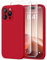 SuydanBox Magnetic for iPhone 15 Pro Case, Compatible with MagSafe, [Full Camera Protection][Screen Protector] Silicone Shockproof Protective Phone Case for iPhone 15 Pro 6.1, Deep Red