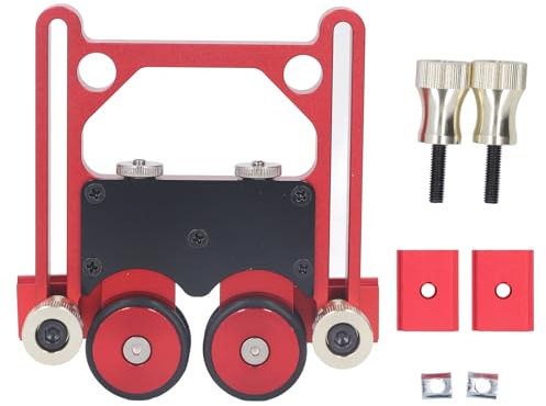 Table Stock Guide Roller Table Saw Feeder Woodworking Table Saw Sliding Feeding Guides Double Wheel Bearing Stock Roller