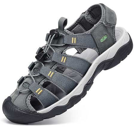 ZYLDK Sandales de Randonnée Homme Femme ​Cuir Fermées Été Extérieur Chaussures de Sport Plage Chaussures d'eau Plage Closed-Toe