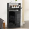 High Gloss 3 Drawer Shoe Storage Cabinet Pull Down Shoe Cabinet 3 Tier Shoe Rack Wooden Furniture Cupboard Shoes Storage Organiser for Hallway Entryway, Living Rooms, Black 60W x 24D x 118H cm