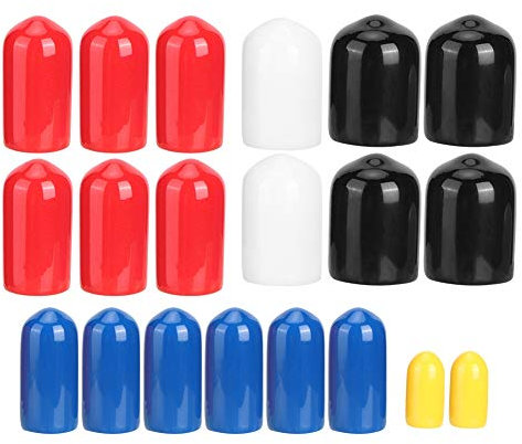 Haosie 20PCS Vacuum Line Cap, 1/8in 3/16in 1/4in 3/8in 5/16in Assorted Kit, Vacuum Cap Assortment Kit, PVC Vacuum Cap Plug Kit, Protectors for Carburetor Manifold