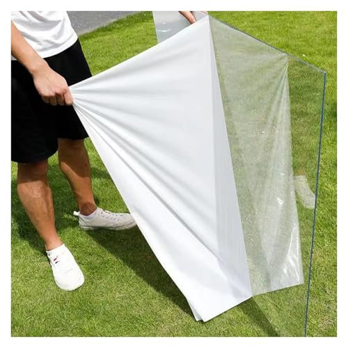 ZHZHXR 1mm Polycarbonate Plastic Sheet, Clear Pergola Roofing Canopy Cover Easy to Cut & Bend Greenhouse PC Endurance Board for Outside Garden (0.6x1m/1.97x3.28ft)