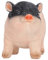 Rankomu Gartendekoration für den Außenbereich, niedliches Schwein, Gartenstatue, Harzschwein-Figur, Rasenornament, Mini-Rosa und Schwarz, 25,4 cm hoch, ideal für Gartendekoration
