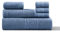 nice homeit Set Asciugamano Bianco in 100% Cotone- Set di Asciugamani per Bagno-Morbidi ed Altamente Assorbenti- Made in Italia-Blu