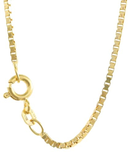 Goldkette Venezianerkette Halskette Breite 1,4 mm - 585-14 Karat Gold, Kettenlänge:45 cm Damenkette
