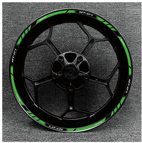 Tiras Adhesivas para Llantas de Moto Adhesivo para Rueda De Motocicleta, Cinta Reflectante para Llanta, Película Adhesiva para Motocicleta para MT-07 MT 07 Mt07(A3)