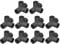 TOOLSGO 10 Pcs 20mm PVC Plastic Elbow Pipe Fittings Right Angle 4 Way Connectors for Water Supply Systems Furniture Greenhouse Frame Tent Connections (Black)